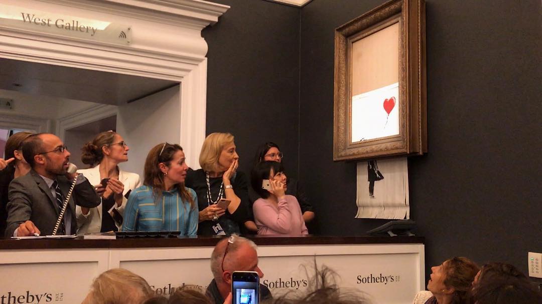 Banksy: Going going gone... A Banksy artwork shreds itself at auction